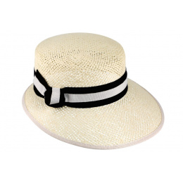Brescia Natural Straw Visor Cap - Traclet