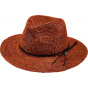 Traveller Hat Celery Straw Brick - Barts