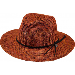 Traveller Hat Celery Straw Brick - Barts
