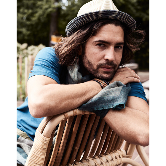Blue Paper Straw Trilby Patrol Hat - Barts