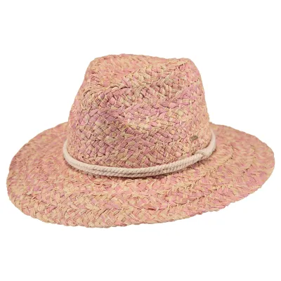 Chapeau Traveller Fatua Paille Naturelle & Rose - Barts Reference : 11708 | Chapellerie Traclet