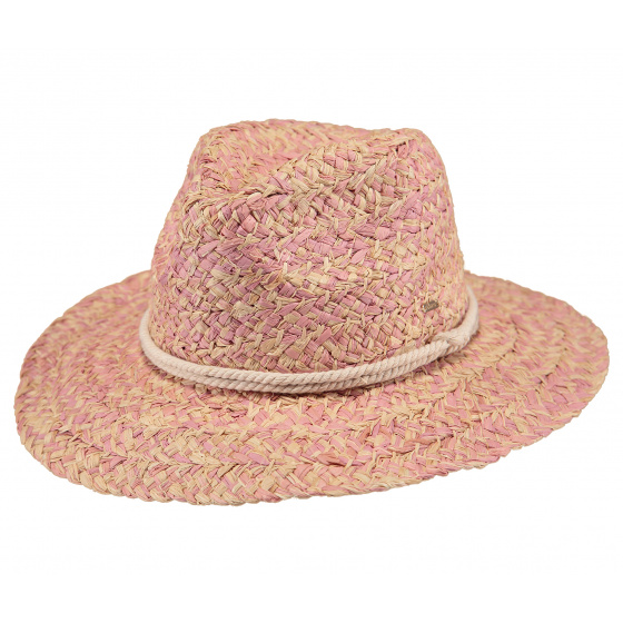Fatua Natural Straw & Pink Traveller Hat - Barts