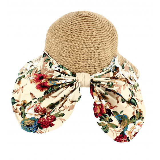Palmira Floral Straw Neck Cover Cap Tobacco - Traclet Palmira Floral Straw Neck Cover Cap Tobacco - Traclet