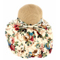 Palmira Floral Straw Neck Cover Cap Tobacco - Traclet