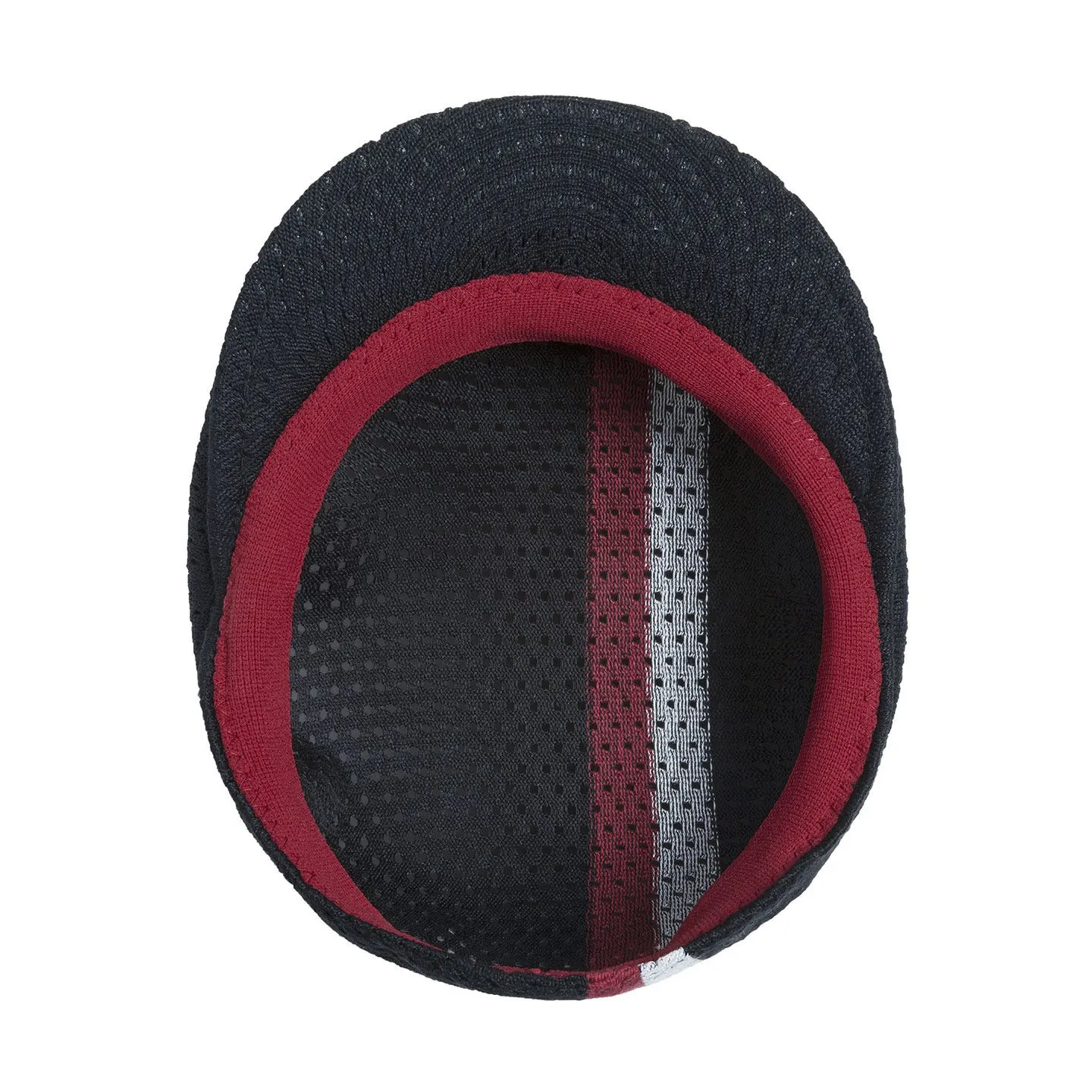 Mesh-Stripe 504 Flat Cap Black - Kangol - Kangol boutique Reference: 2013 | Chapellerie Traclet
