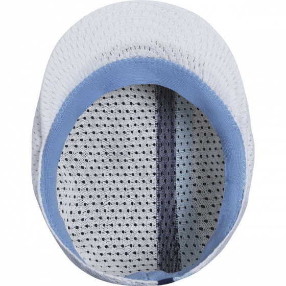 Casquette Plate Mesh-Stripe 504 Blanc- Kangol
