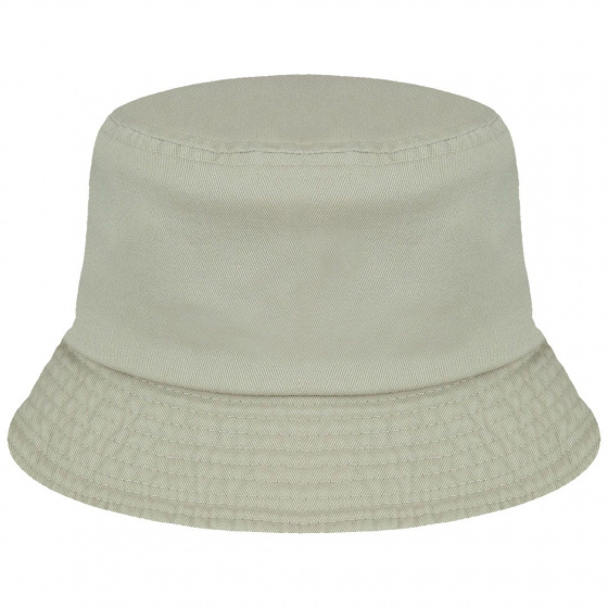 Beige Washed Cotton Bucket Hat - Kangol