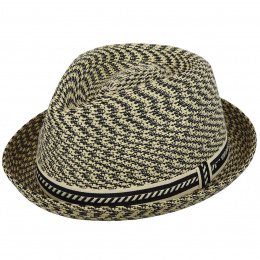Mannes Trilby Hat Beige & Black - Bailey