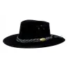 Chapeau Cuir Wallaroo Noir - Jacaru
