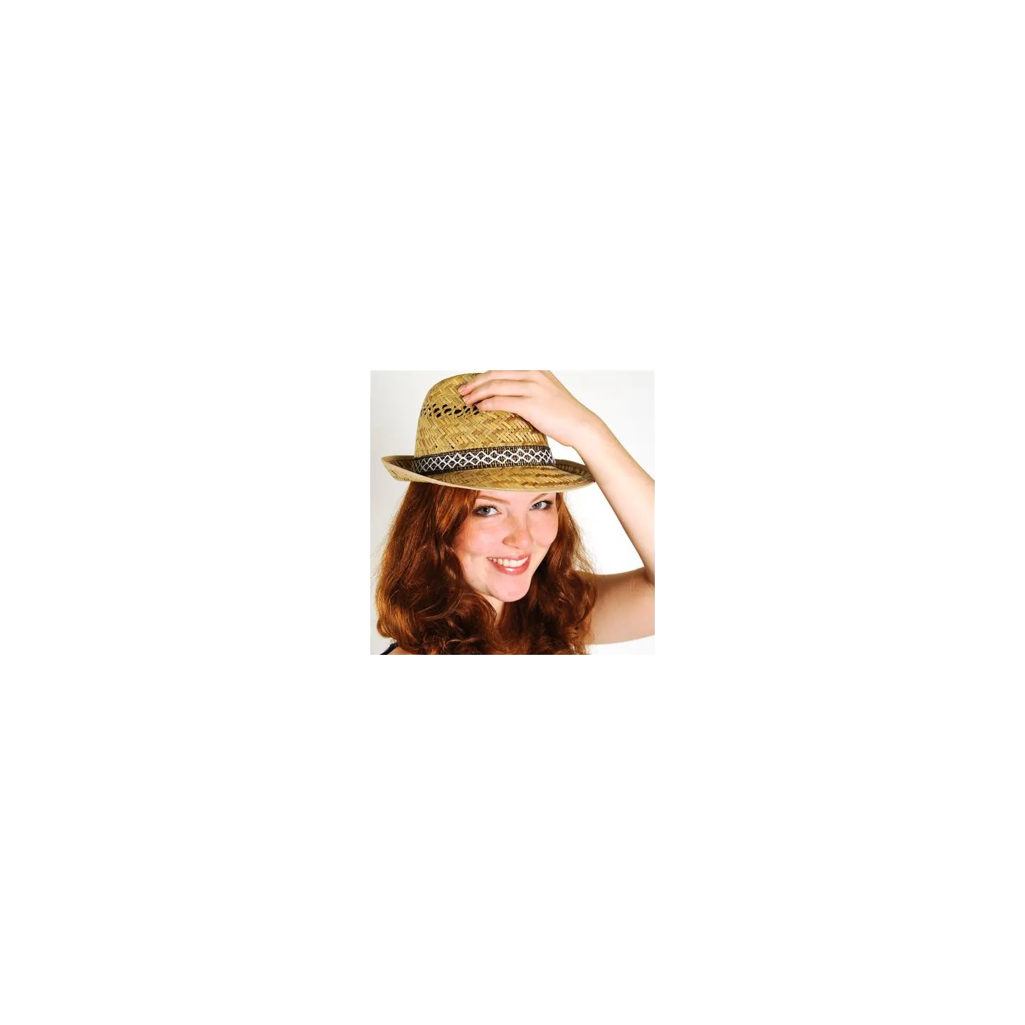Straw hat trilby woman Raguse- Traclet