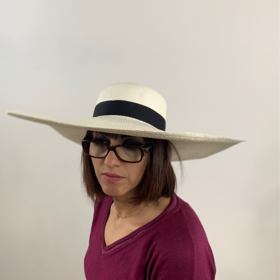 Large Marie Panama Wide-Brimmed Hat Large Marie Panama Wide-Brimmed Hat