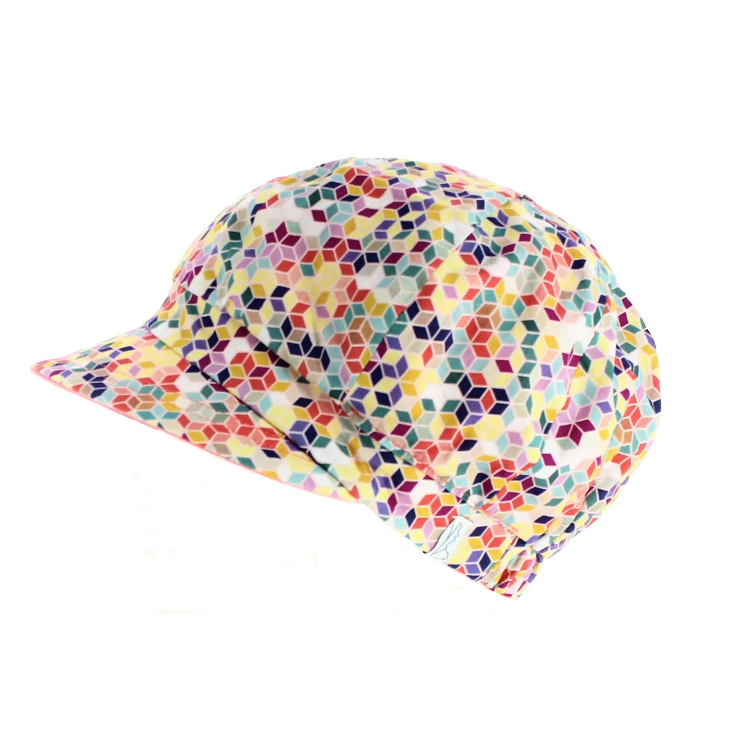 Reversible Newsboy Cap Cubes Yellow Cotton - Traclet Reference: 11792 | Traclet Hat Shop