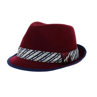 Chapeau Trilby Ringo Bordeaux