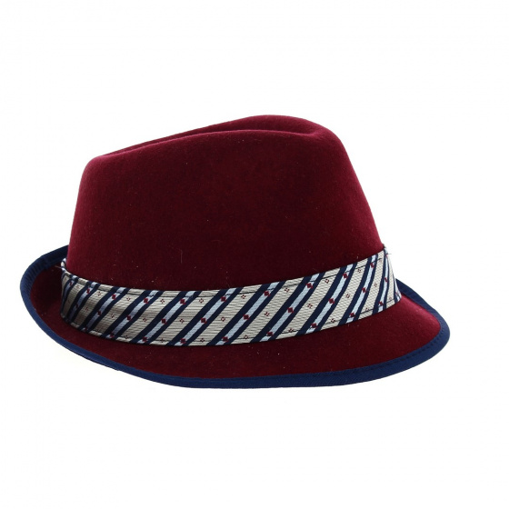 Chapeau Trilby Ringo Bordeaux
