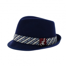 Trilby Ringo Hat Navy Blue