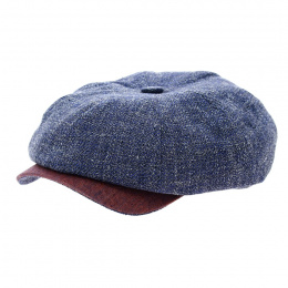 Napoli Eight Panel Cap in blue and red