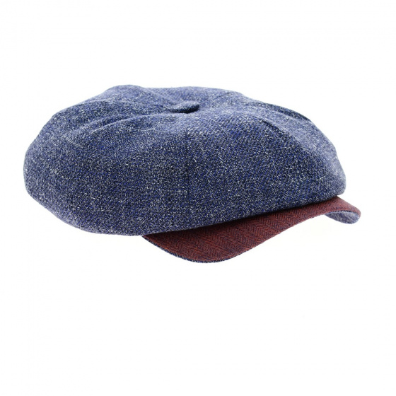 Casquette Napoli Huit cotes bleue et rouge Casquette Napoli Huit cotes bleue et rouge