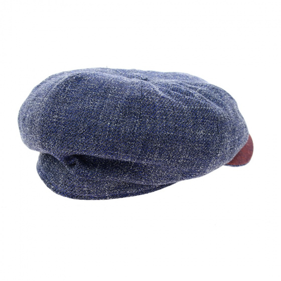 Casquette Napoli Huit cotes bleue et rouge Casquette Napoli Huit cotes bleue et rouge