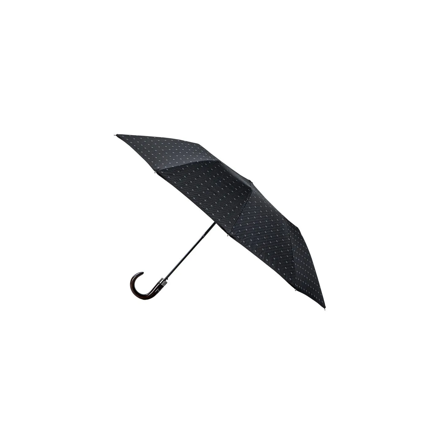 Medium folding umbrella with curved wooden handle - Piganiol Reference: 11836 | Chapellerie Traclet