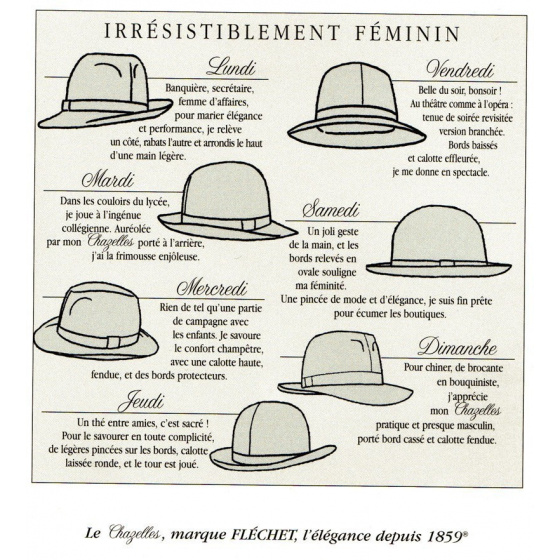 Chapeau flechet feutre pliable Chapeau flechet feutre pliable