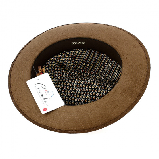 Chapeau Homburg Alcantara Noisette - Crambes
