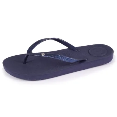 Women's Navy Clara Flip Flops - Isotoner - Traclet Boutique Reference: 11849 | Traclet Hat Shop