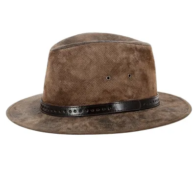 Chapeau Traveller Kenya Cuir - Aussie Apparel Reference : 11850 | Chapellerie Traclet