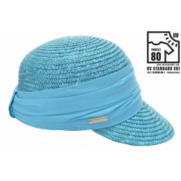 Natural Straw Cap Azure - Seeberger
