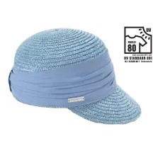 Sky Blue Natural Straw Cap - Seeberger Reference: 11893 | Traclet Hat Shop
