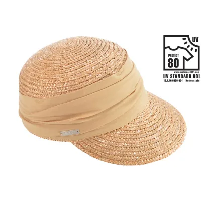Casquette Paille Naturelle Beige - Seeberger Reference : 6832 | Chapellerie Traclet