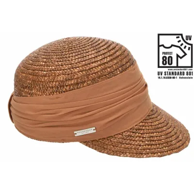 Natural Straw Copper Cap - Seeberger Reference: 11894 | Traclet Hat Shop