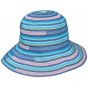 Nathalie Turquoise Fabric Wide-Brimmed Hat - Traclet