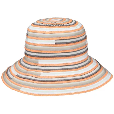 Orange Fabric Nathalie Wide Brim Hat - Traclet Reference: 11918 | Traclet Hat Shop
