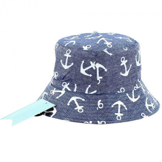 Denim Anchor Bucket Hat - Traclet