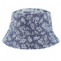 Denim Flowers Bucket Hat - Traclet