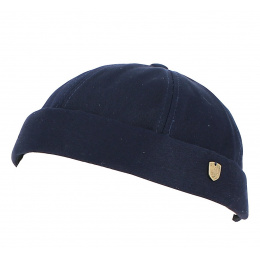 Navy Cotton Docker Beanie - Traclet
