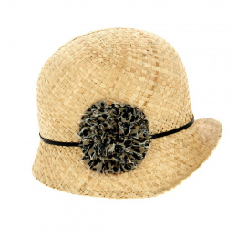 Chapeau Cloche Bérénice Paille Naturelle - Traclet