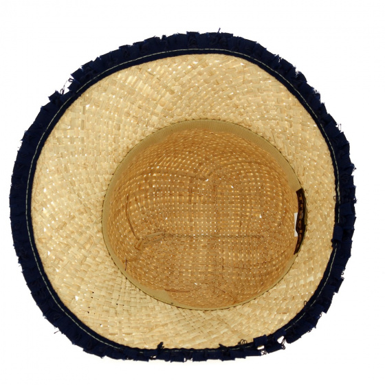 Christina Raffia Straw Cloche Hat - Traclet