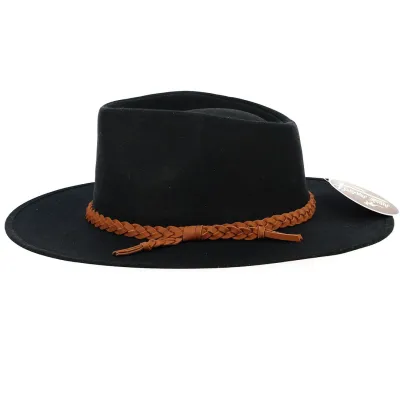 Black Whitfield Traveller Hat - Aussie Apparel Reference: 11977 | Traclet Hat Shop