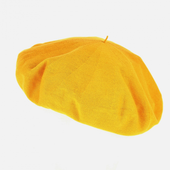 Yellow Mimosa Beret - Laulhère Yellow Mimosa Beret - Laulhère