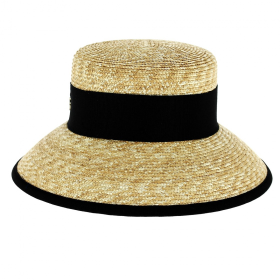 Cassidy Natural Straw Wide-Brimmed Hat - Fléchet