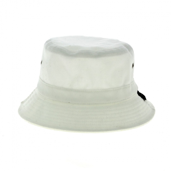 Davos White Cotton Bucket Hat - Crambes