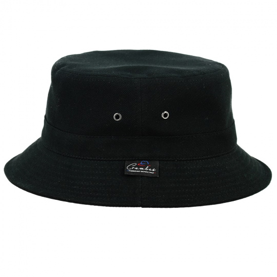 Black Cotton Davos Bucket Hat - Crambes