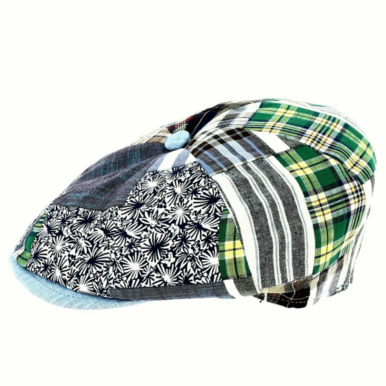 Frederique Traclet Eight-Panel Patchwork Cap Frederique Traclet Eight-Panel Patchwork Cap