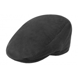 Gray Velvet Flat Cap