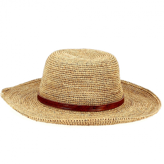 Tulear Natural Raffia Wide-Brimmed Hat - Traclet