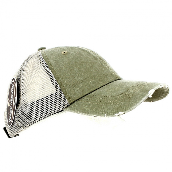 Casquette Baseball Kaki Scratched - Aussie Apparel Casquette Baseball Kaki Scratched - Aussie Apparel