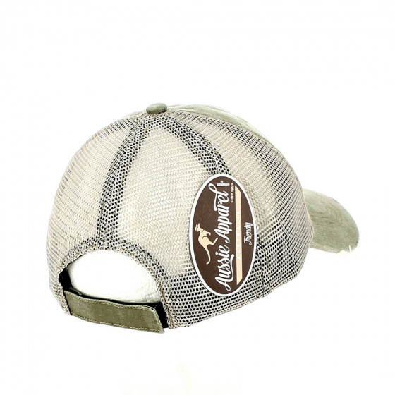 Khaki Scratched Baseball Cap - Aussie Apparel