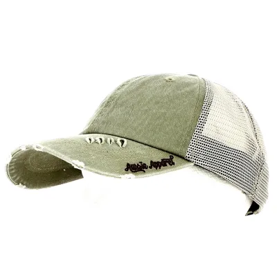 Khaki Scratched Baseball Cap - Aussie Apparel Reference: 12043 | Chapellerie Traclet