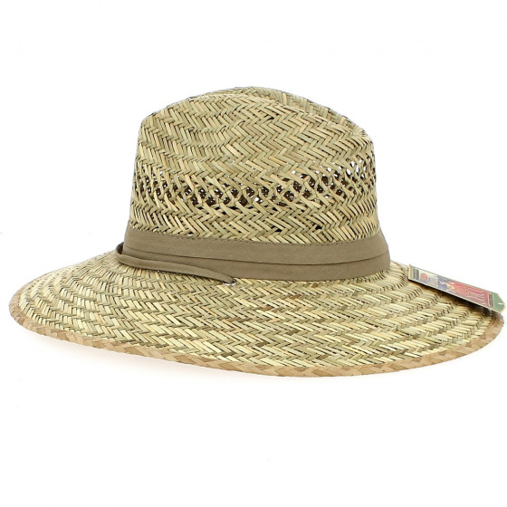 Columbia Traveller Hat Straw Beige Ribbon - Dorfman Pacific Co